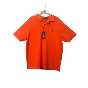 Polo Ralph Lauren Mens Orange Mesh Polo Shirt XXL New With All Original Tags NWT